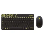 Logitech MK240 Nano Wireless Keyboard and Mouse Combo (Black and Yellow)