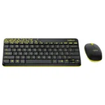 Logitech MK240 Nano Wireless Keyboard and Mouse Combo (Black and Yellow) - Image 2