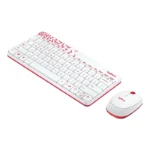 Logitech MK240 Nano Wireless Keyboard and Mouse Combo (White and Red) - Image 3