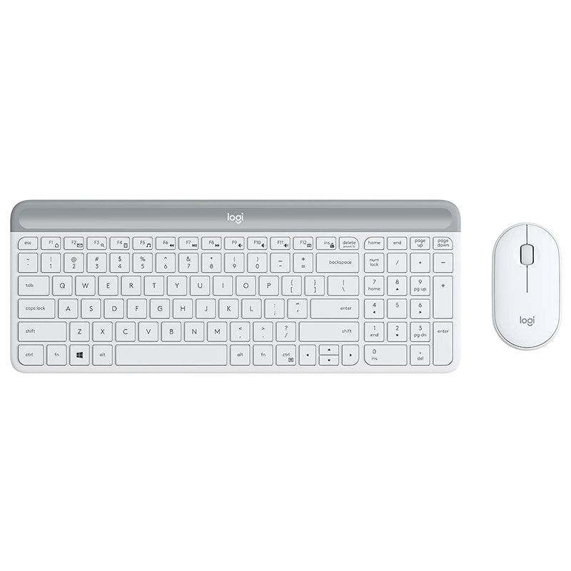 Logitech MK470 Slim Wireless Keyboard and Mouse Combo (Off-White) - Image 2
