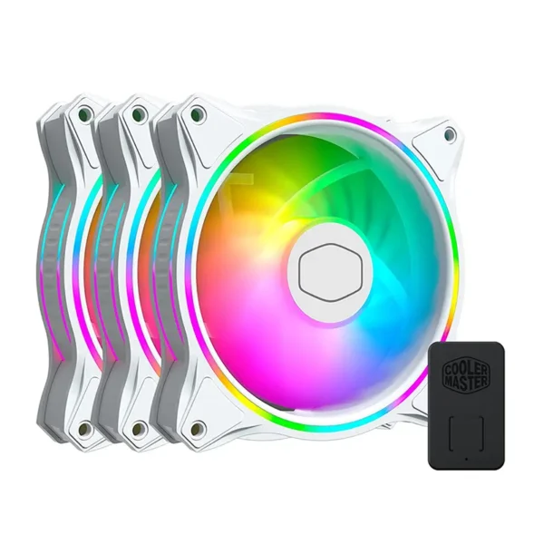 Cooler Master MasterFan MF120 Halo 3in1 ARGB Case Fan Kit (White)