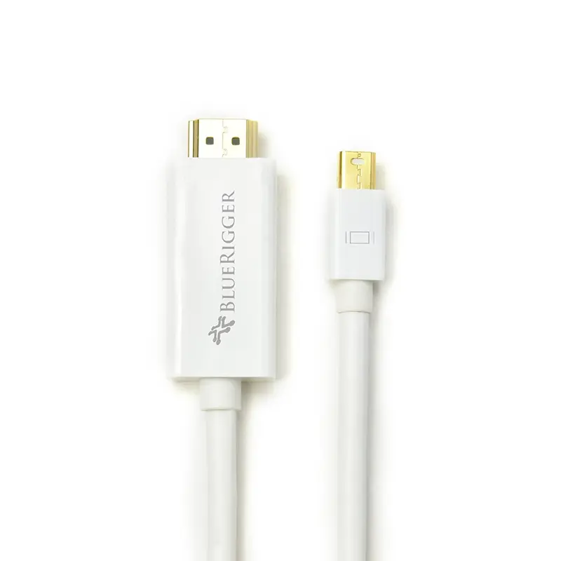 kc_computers_bluerigger_4k_mini_displayport_dp_to_hdmi_20_cable_6_feet_1 BlueRigger 4K Mini DisplayPort (DP) To HDMI 2.0 Cable (6 Feet) - Image 1