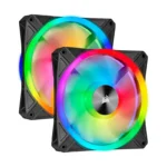 Corsair iCue QL140 RGB 140mm Dual Fan Kit with Lighting Node CORE