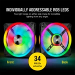 Corsair iCue QL140 RGB 140mm Dual Fan Kit with Lighting Node CORE - Image 3