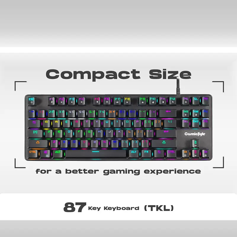 Cosmic Byte CB-GK-16 Firefly TKL RGB Mechanical Keyboard (Blue Switch) - Image 4