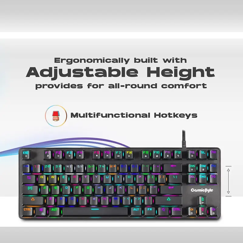 Cosmic Byte CB-GK-16 Firefly TKL RGB Mechanical Keyboard (Blue Switch) - Image 7