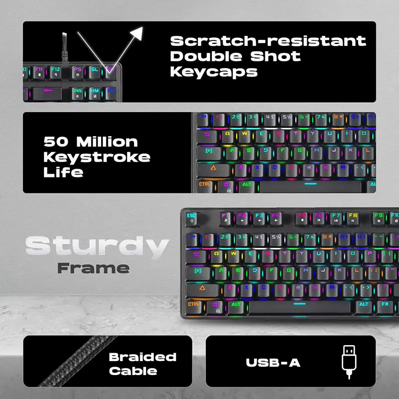 Cosmic Byte CB-GK-16 Firefly TKL RGB Mechanical Keyboard (Blue Switch) - Image 9