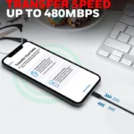 Honeywell USB to Lightning Charge and Sync Cable (Non-Braided, Black) - Image 2