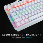 Rapoo GK500 White Mechanical Gaming Keyboard (Blue Switch) - Image 6