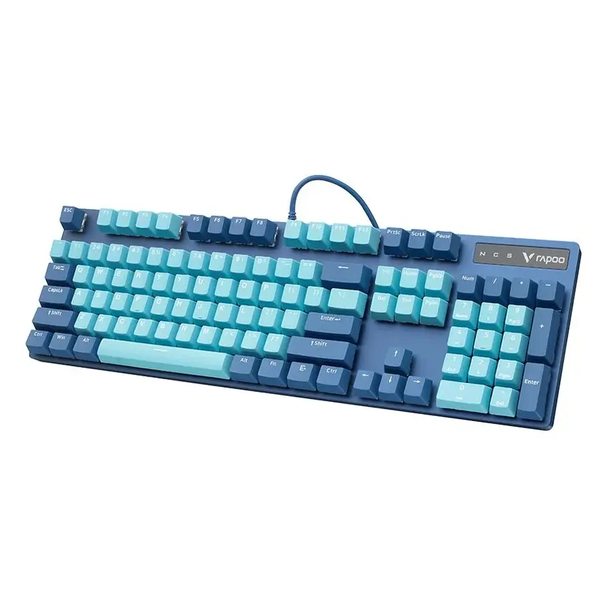 Rapoo V500 Pro Mechanical Gaming Keyboard (Cyan Blue) - Image 3