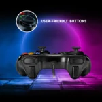 Rapoo V600 Vibration Wired Gamepad (Black) - Image 4
