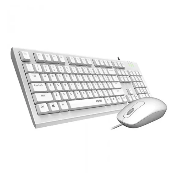 Rapoo X120 Pro Wired Keyboard Mouse Combo (White)