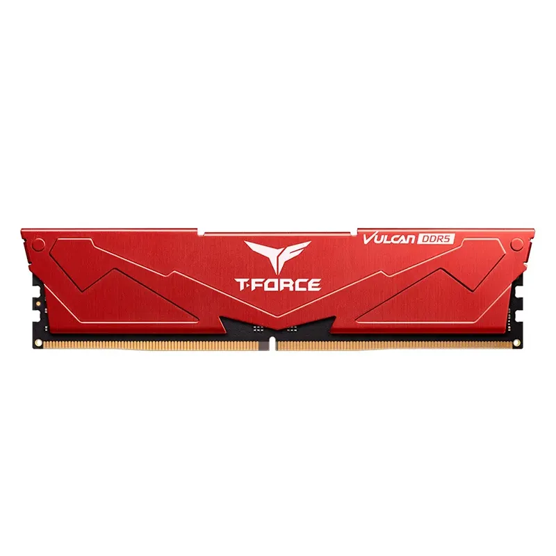 kc_computers_teamgroup_t_force_vulcan_red_ddr5_memory_single TeamGroup T-Force Vulcan Red 16GB (16GBx1) 5200MHz C38 DDR5 Memory - Image 1