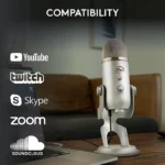 Logitech Blue Yeti Premium Multi-Pattern USB Microphone (Silver) - Image 6