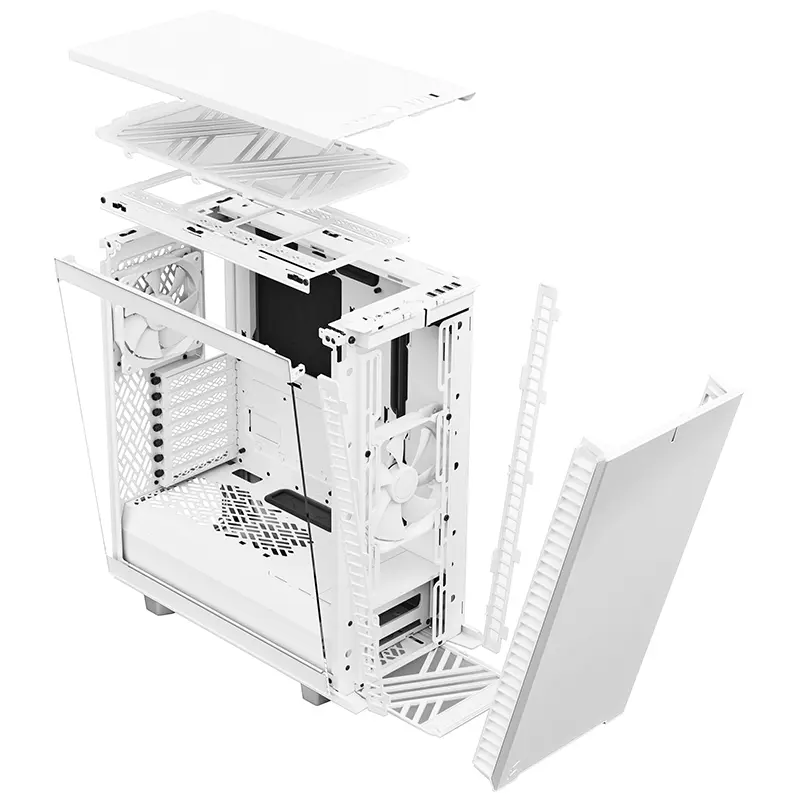 Fractal Design Define 7 Compact TG Clear Tint Mid Tower Case (White) - Image 6