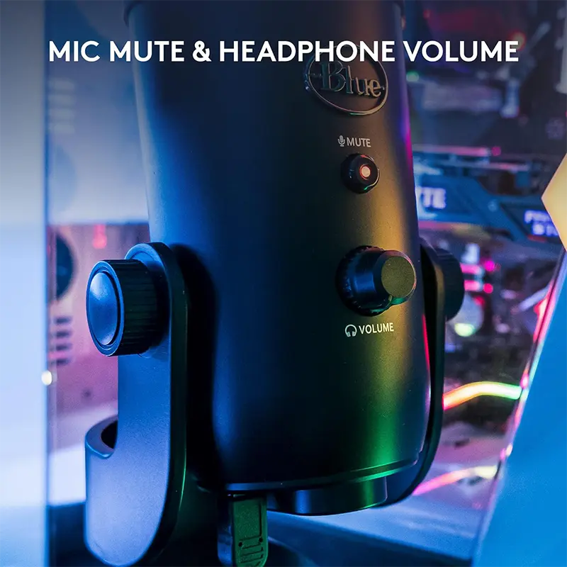 Logitech Blue Yeti Premium Multi-Pattern USB Microphone (Blackout) - Image 3