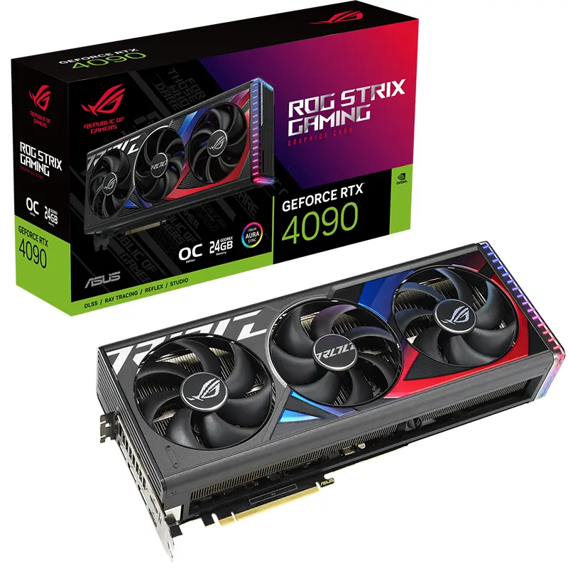 ASUS ROG Strix GeForce RTX 4090 OC 24GB GDDR6X Graphics Card - Image 1