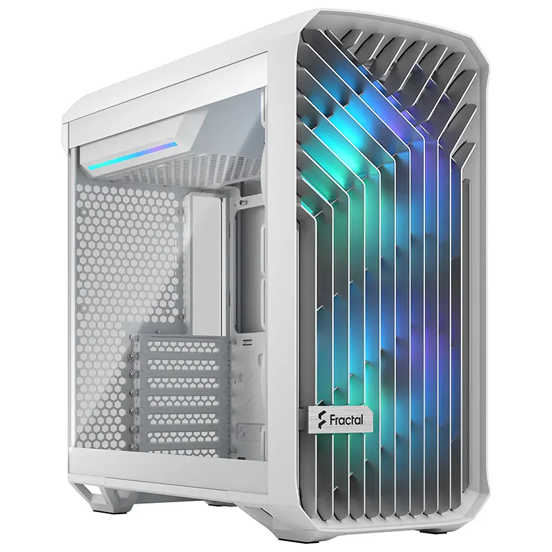 Fractal Design Torrent Compact TG Clear Tint RGB Mid Tower Case (White) - Image 1