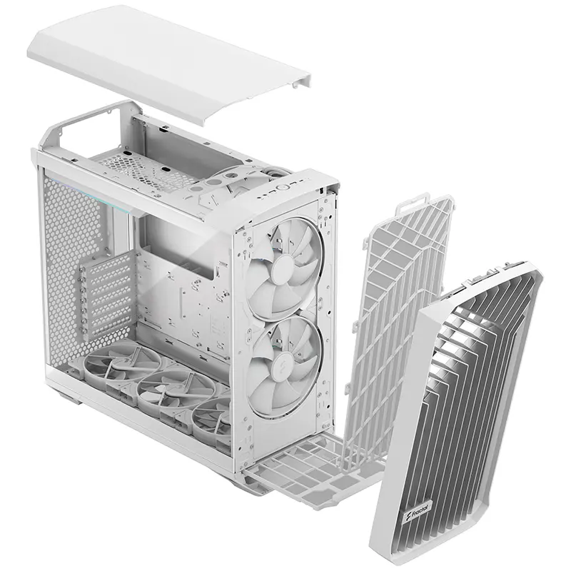 Fractal Design Torrent TG Clear Tint RGB Mid Tower Case (White) - Image 6