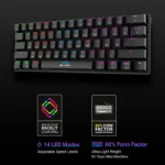 Ant Esports MK1300 Mini Wired Mechanical Gaming Keyboard with Red Switches - Image 3