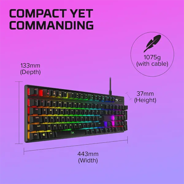 HyperX Alloy Origins Mechanical Gaming Keyboard (Aqua) - Image 3