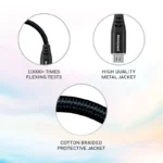 Honeywell USB 2.0 to Micro USB Braided Cable (1.2 Meters) - Image 4
