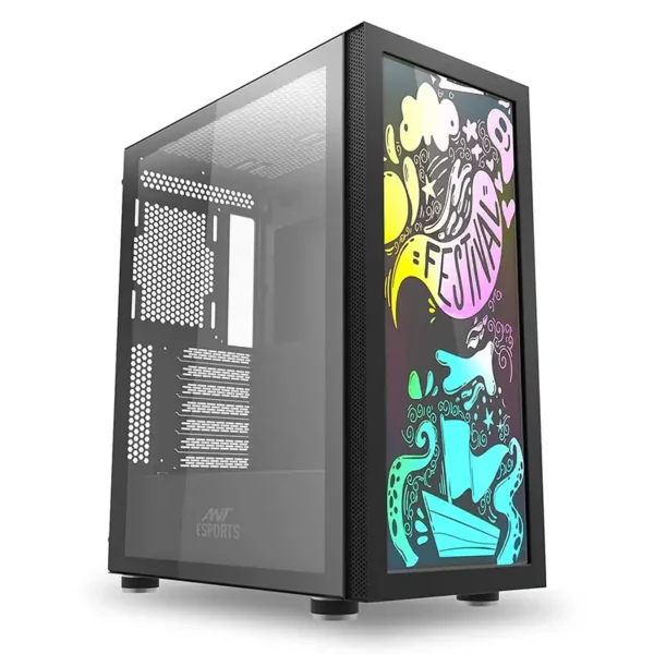 Ant Esports Graffiti Mid Tower Case (Black)