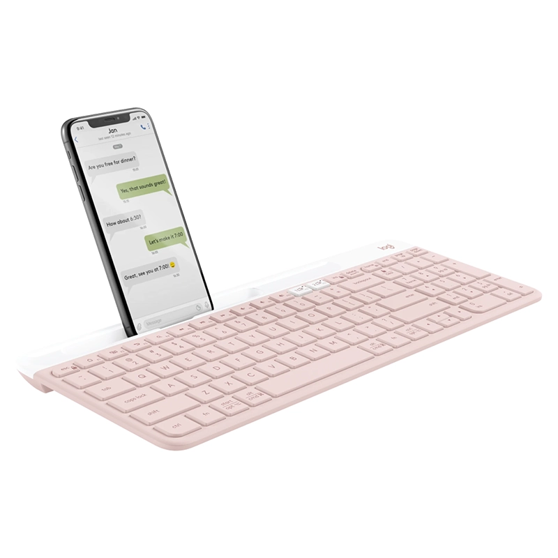 Logitech K580 Slim Multi-Device Wireless Keyboard (Rose) - Image 3