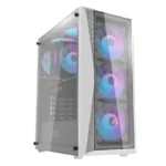 Ant Esports 220 Air RGB Mid Tower Case (White)