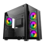 Ant Esports Crystal ARGB Mid Tower Case (Black)