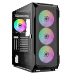 Ant Esports ICE-410TG ARGB Mid Tower Case (Black)