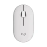 Logitech Pebble Mouse 2 M350s Slim Bluetooth Wireless Mouse (Tonal White)
