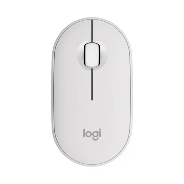 Logitech Pebble Mouse 2 M350s Slim Bluetooth Wireless Mouse (Tonal White)