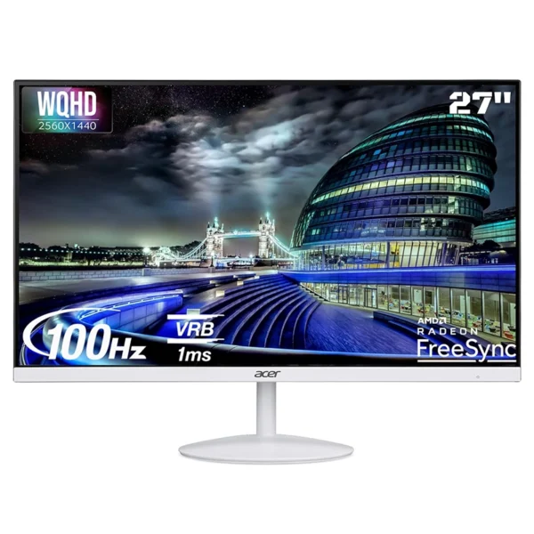 Acer SA272U 27-inch QHD IPS 100Hz Ultra Slim White Monitor