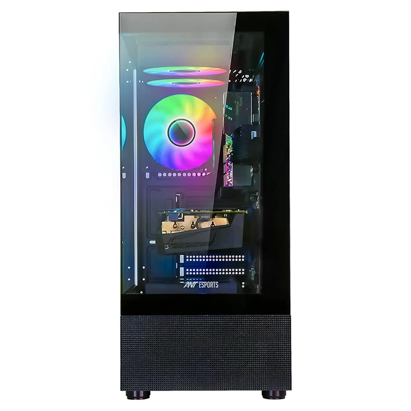 Ant Esports Crystal X2 ARGB Mid Tower Case (Black) - Image 4