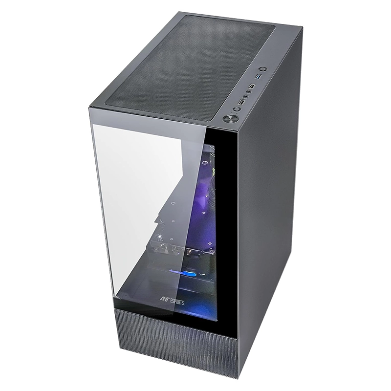 Ant Esports Crystal X2 ARGB Mid Tower Case (Black) - Image 3