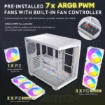 Antec C5 ARGB Mid Tower Case (White) - Image 3