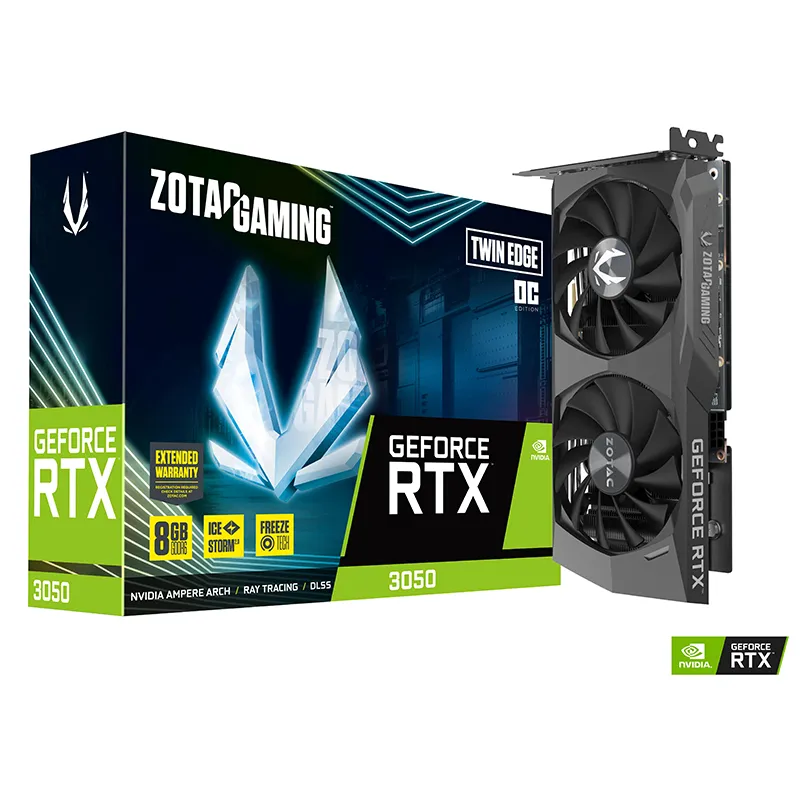 Zotac GeForce RTX 3050 Twin Edge OC 8GB GDDR6 Graphics Card - Image 1