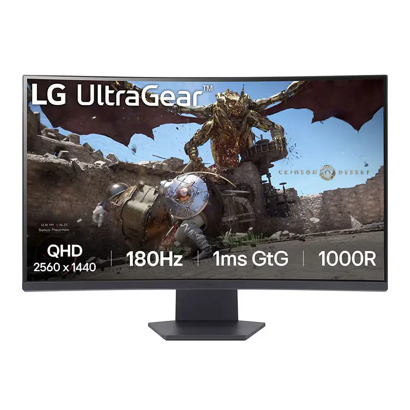 LG UltraGear 32GS60QC-B 31.5-inch QHD VA 180Hz Curved Gaming Monitor - Image 1