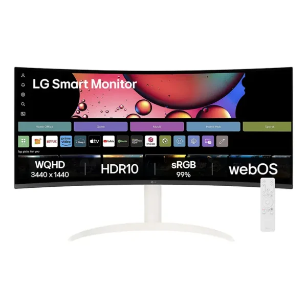 LG 34SR65QC-W 34-inch WQHD VA 100Hz UltraWide Curved Smart Monitor