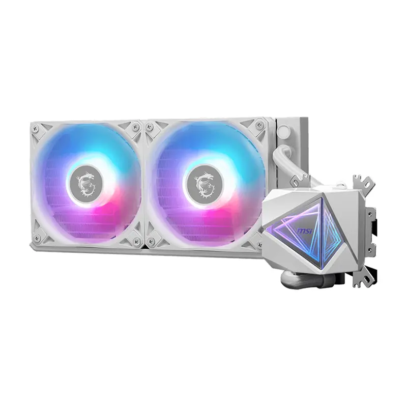 MSI MAG CoreLiquid i240 ARGB AIO Liquid Cooler (White) - Image 2
