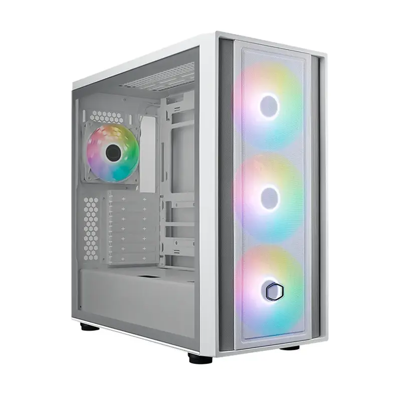 Cooler Master MasterBox 600 ARGB Mid Tower Case (White) - Image 1