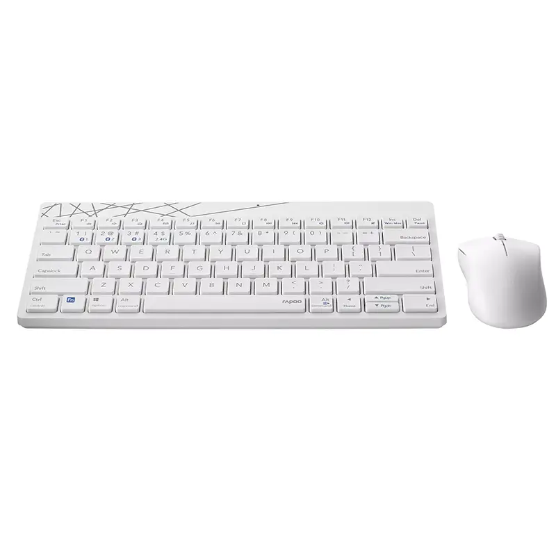 Rapoo 8000M Multi-Mode Wireless Bluetooth Keyboard Mouse Combo (White) - Image 3