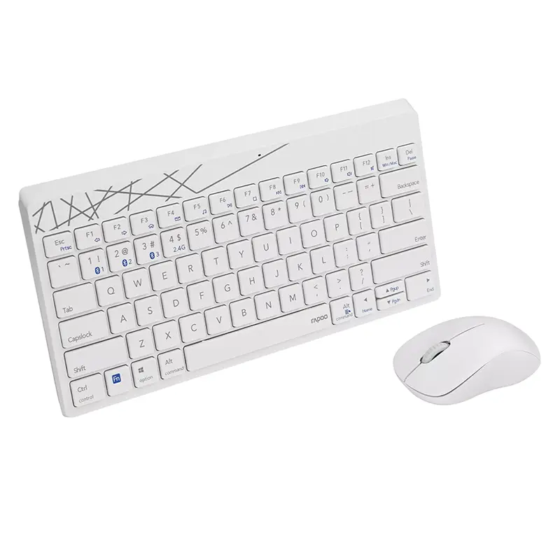 Rapoo 8000M Multi-Mode Wireless Bluetooth Keyboard Mouse Combo (White) - Image 5