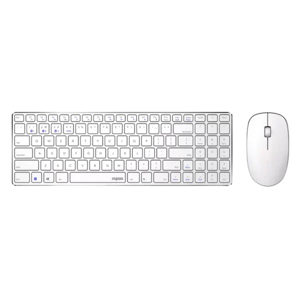 Rapoo 9300M Multi-Mode Wireless Bluetooth Keyboard Mouse Combo (White)
