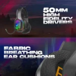 Cosmic Byte Immortal 2.4GHz Wireless Bluetooth + Wired Gaming Headset - Image 2