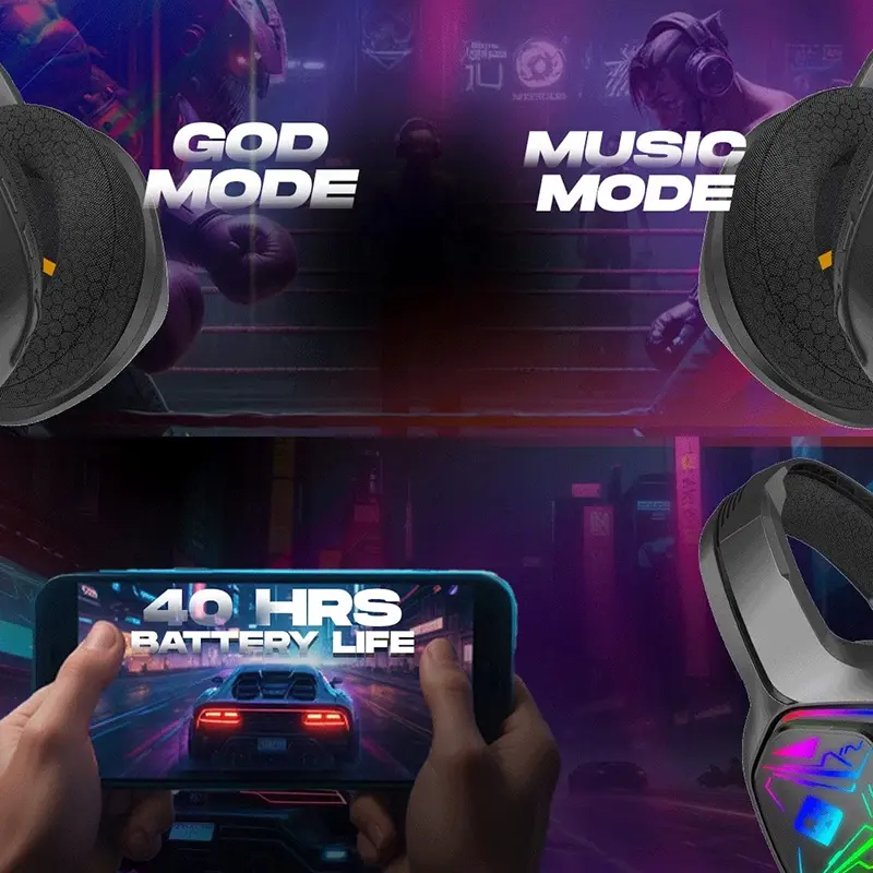 Cosmic Byte Immortal 2.4GHz Wireless Bluetooth + Wired Gaming Headset - Image 5