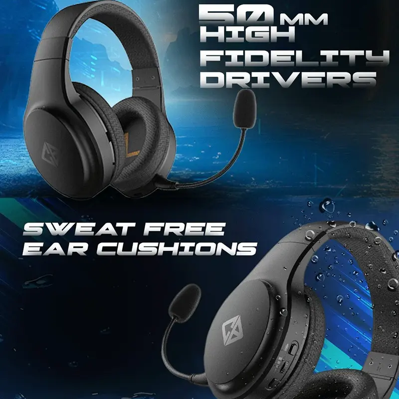 Cosmic Byte Inferno 2.4GHz Wireless Bluetooth + Wired Gaming Headset - Image 3