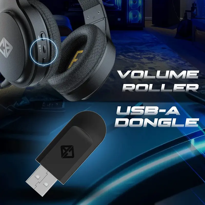 Cosmic Byte Inferno 2.4GHz Wireless Bluetooth + Wired Gaming Headset - Image 4