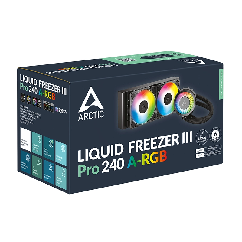 Arctic Liquid Freezer III Pro 240 ARGB Liquid Cooler (Black) - Image 6